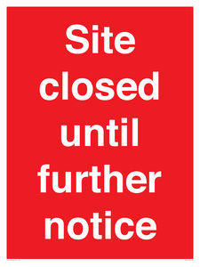 Site closed until further notice